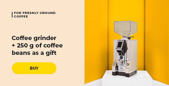 Coffee grinder + 250 g of coffee beans as a gift