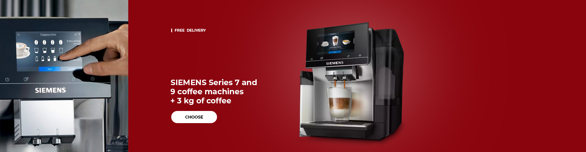 SIEMENS Series 7 and 9 coffee machines + 3 kg of coffee